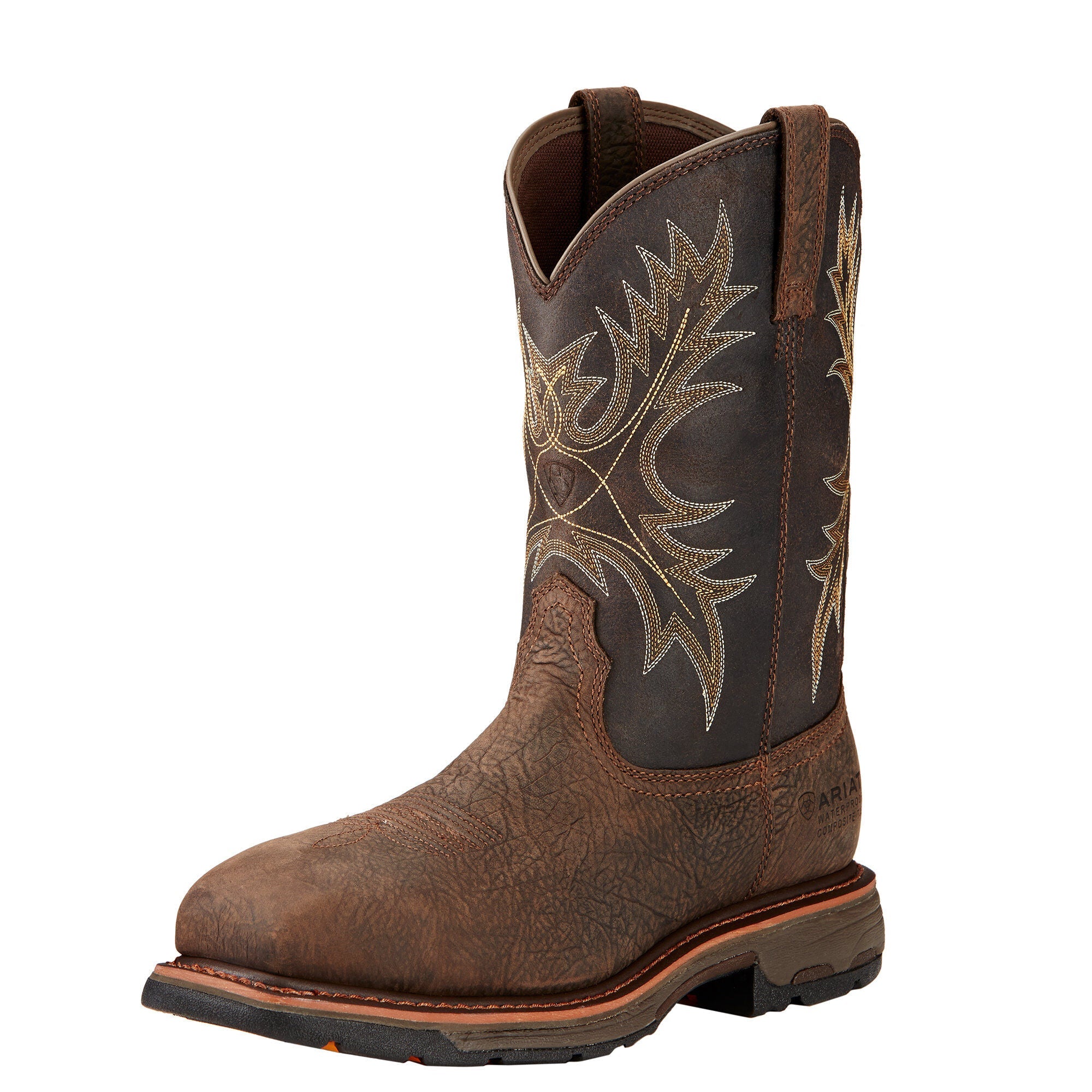 ARIAT Men's WorkHog H2O Composite Toe Boot - Bruin Brown/Coffee
