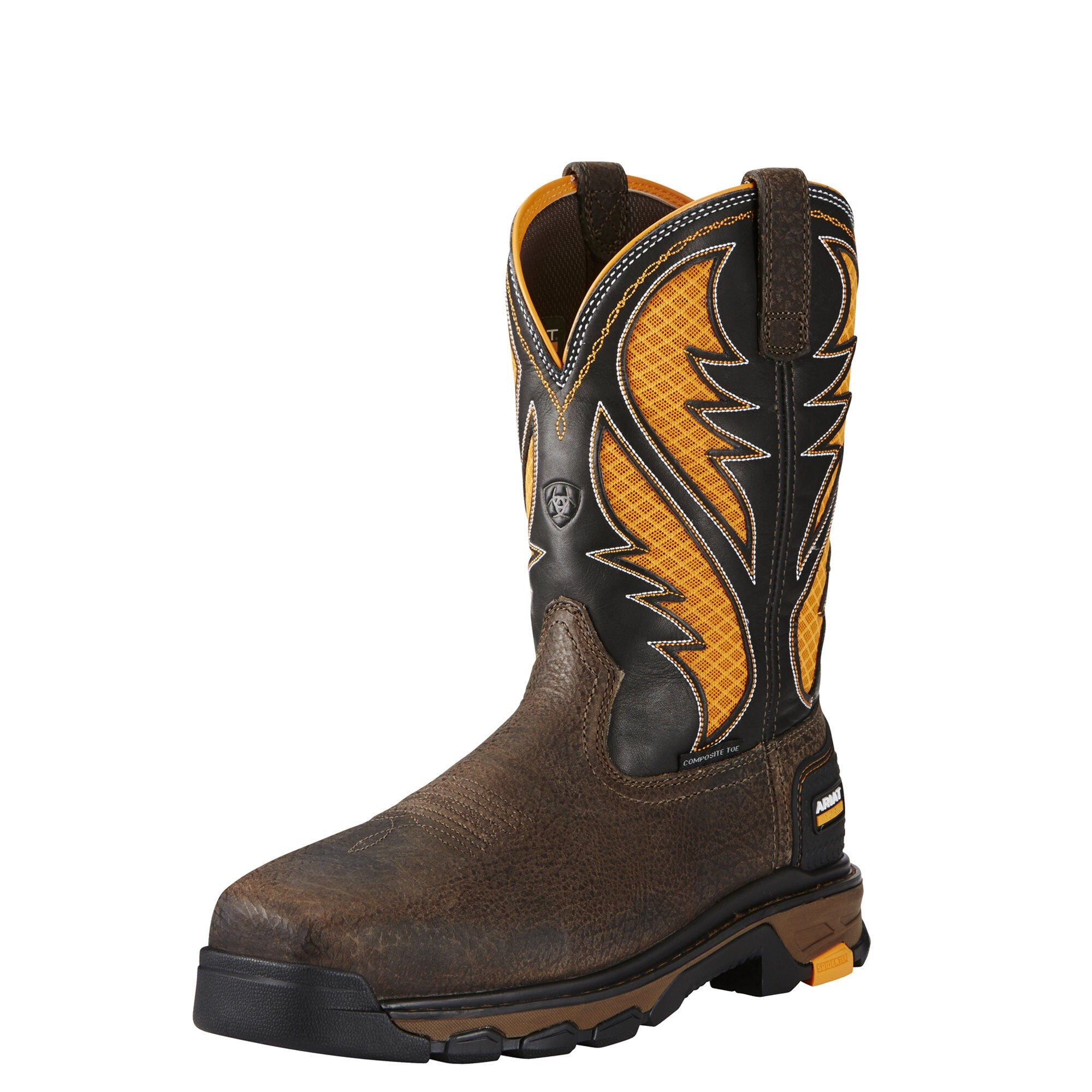ARIAT Men's Intrepid VentTek Composite Toe Boot - Cocoa Brown/Orange