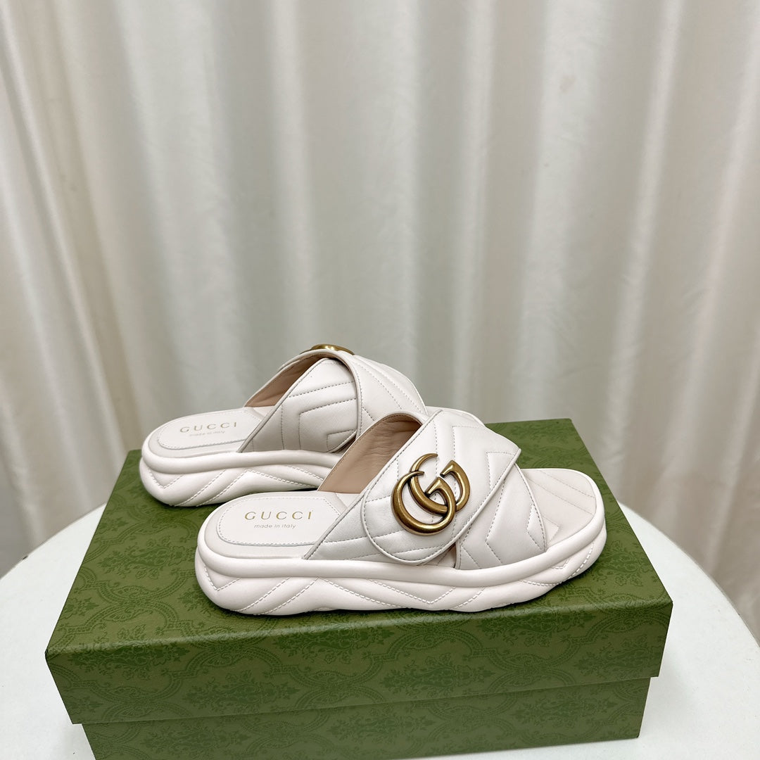 G Buckle Platform Beach Slippers 1824061306