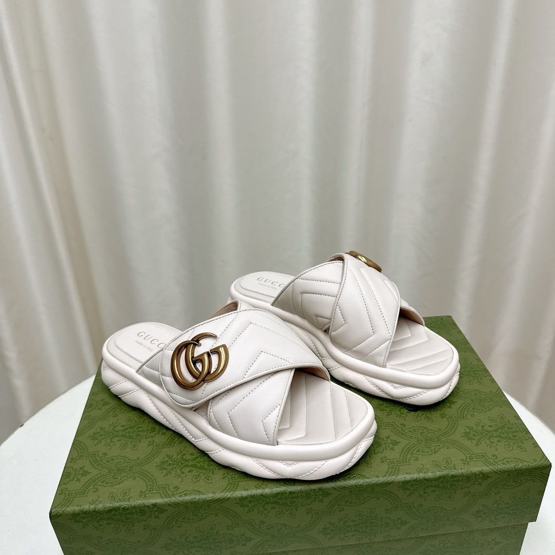 G Buckle Platform Beach Slippers 1824061306