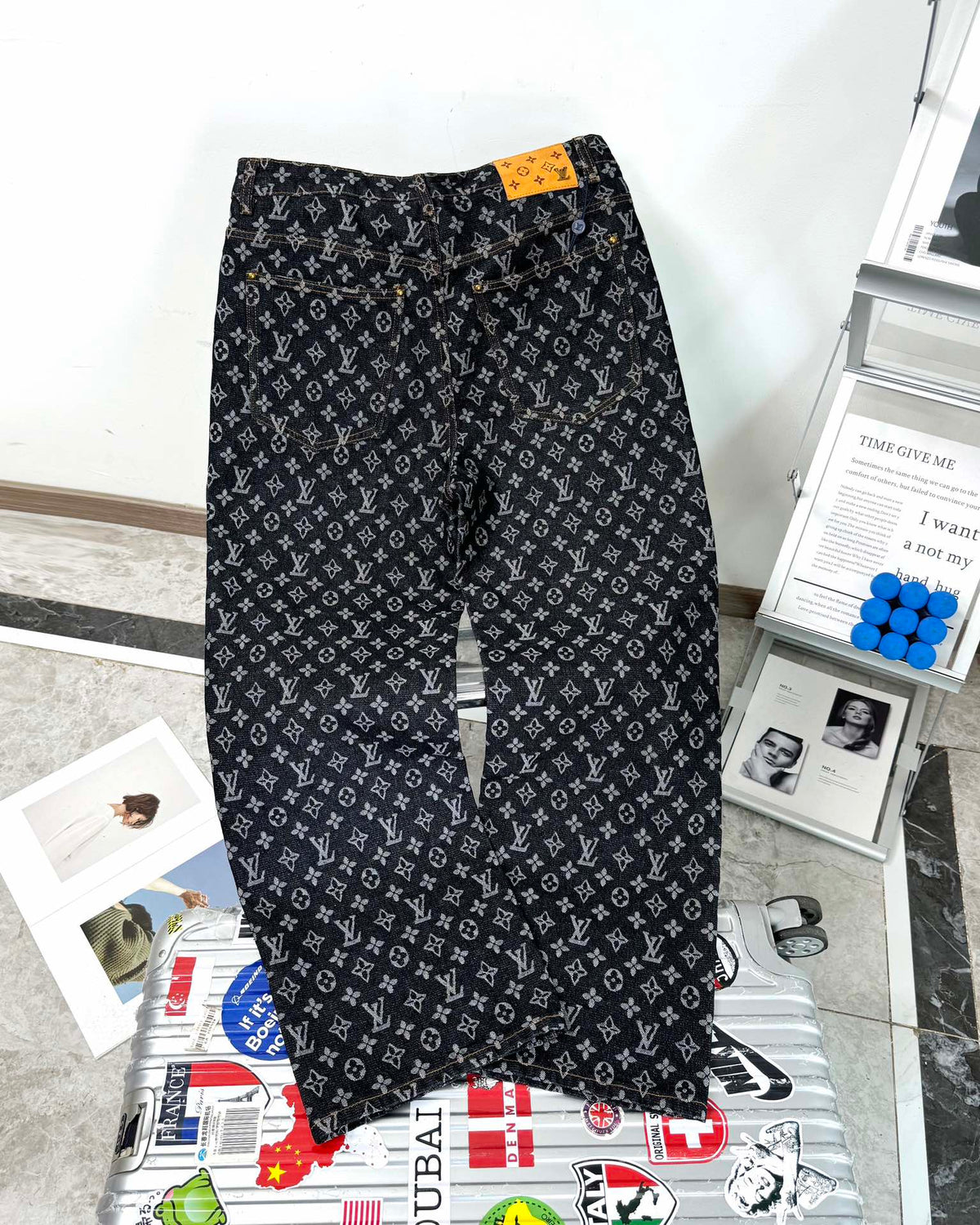 V classic print jeans 1825090905