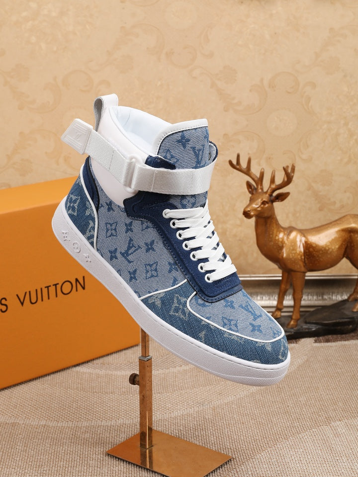 VV Denim leather high-top sneaker 1825052102