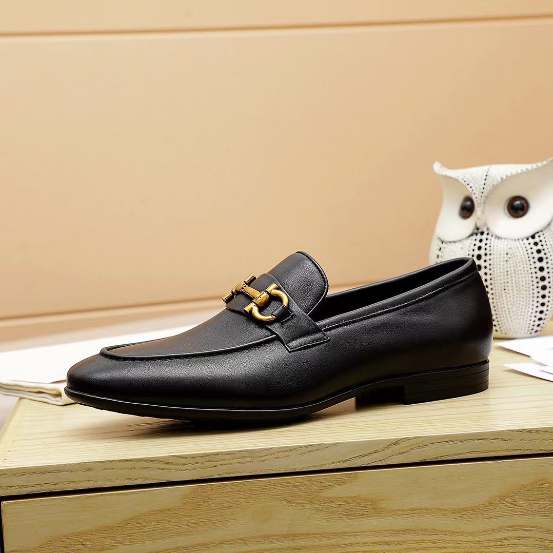 Gentleman Men's Shoes Leather Popular Classic Presbyterian Pattern Loafers ZZL02062501