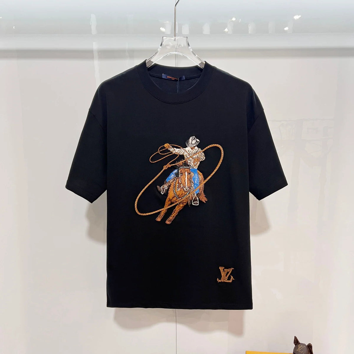 Embroidered Western cowboy short-sleeved T-shirt 1426013008