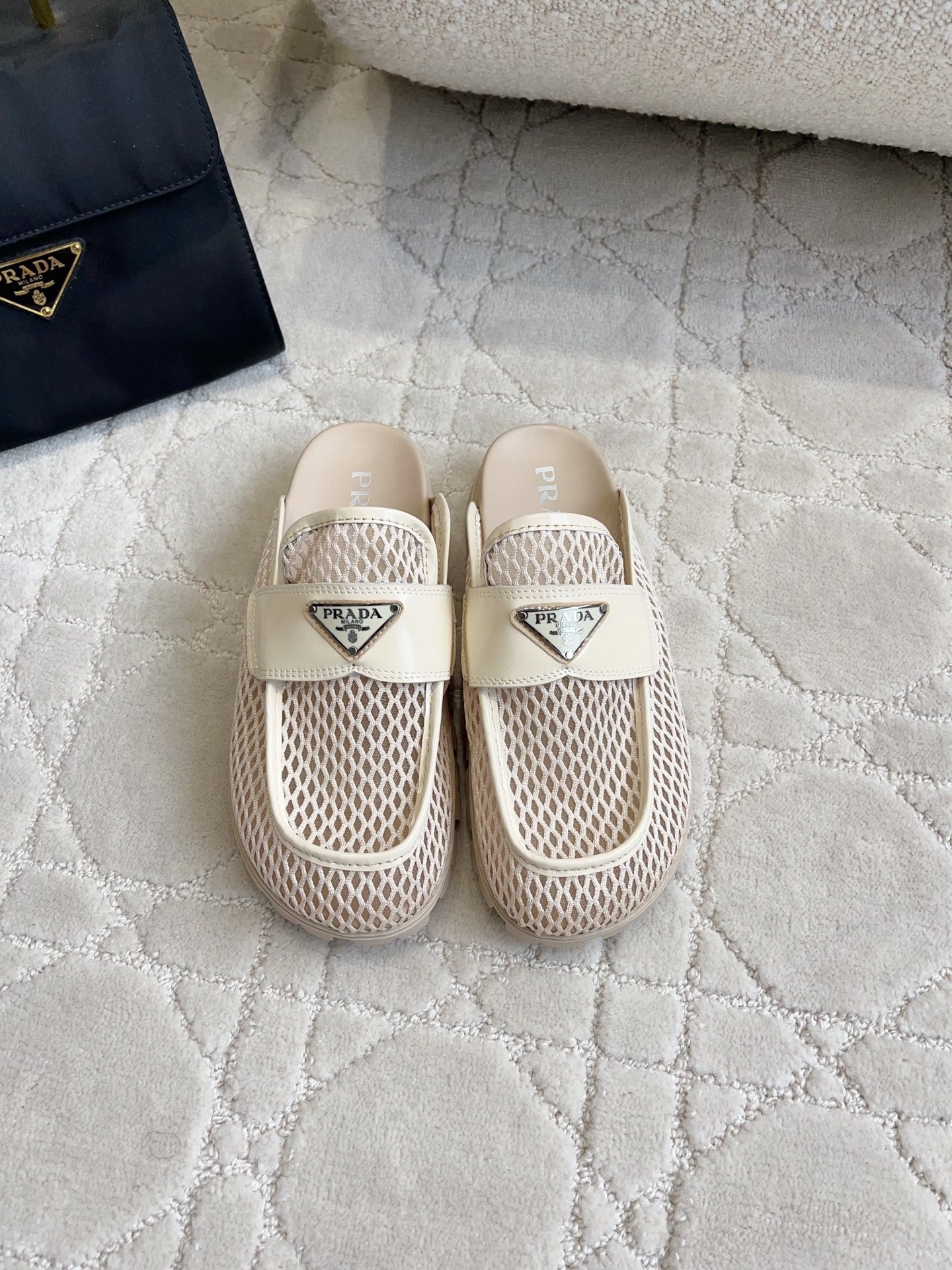 PR Mesh flatform mules 1826060207