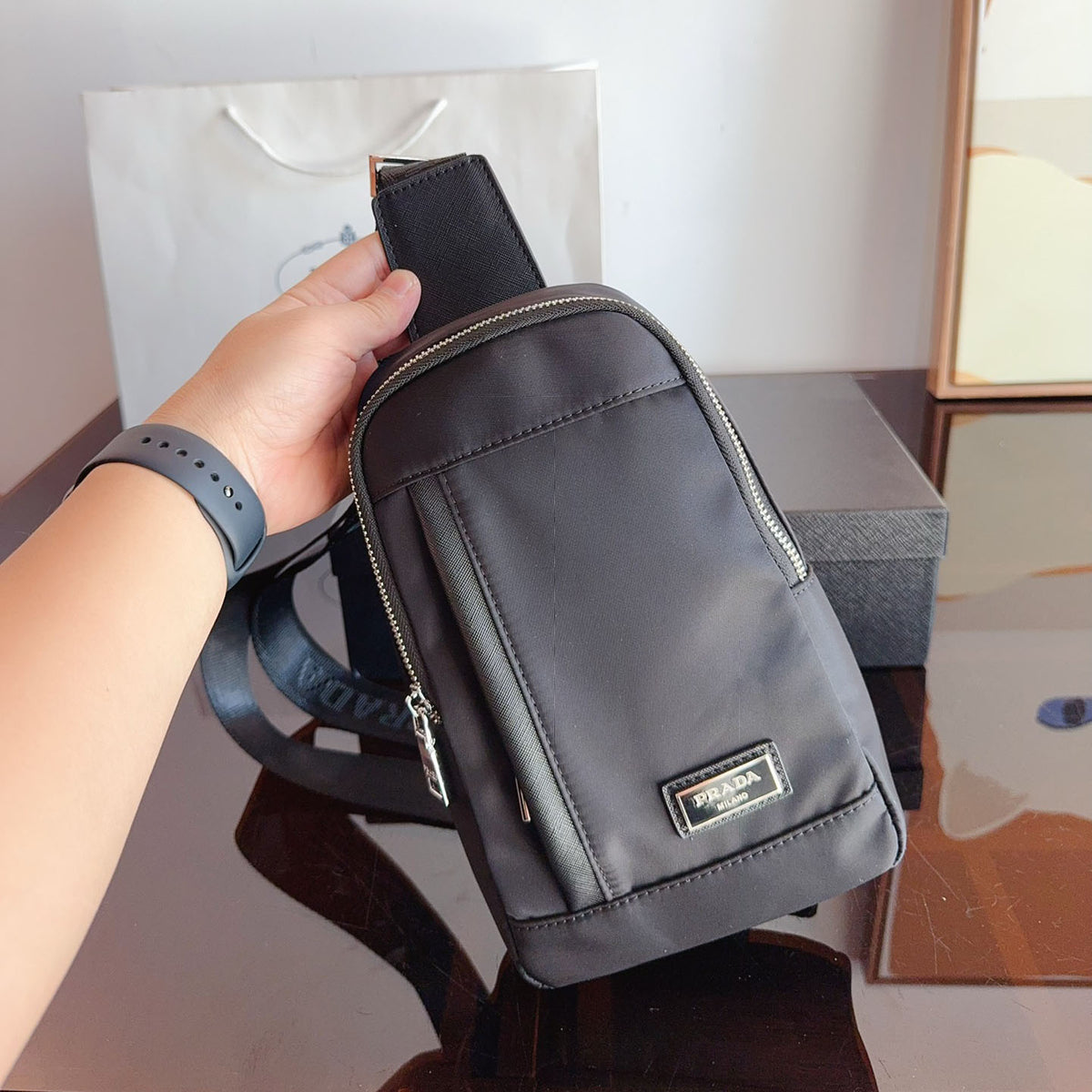 PR Nylon Men's Chest Bag 1824102806