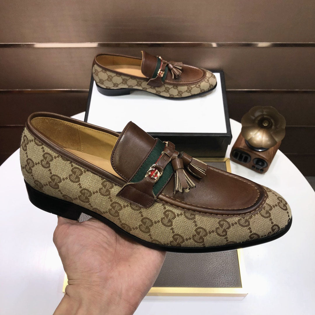 New Classic Fringe Loafers Presbyopia Splicing Fashion Slip-On Shoes