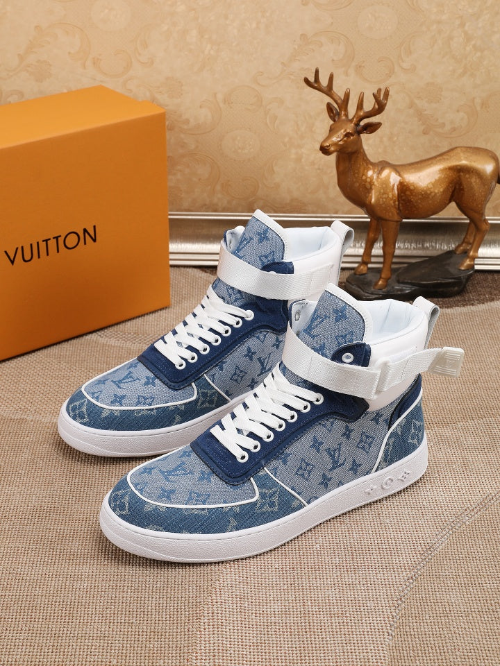 VV Denim leather high-top sneaker 1825052102