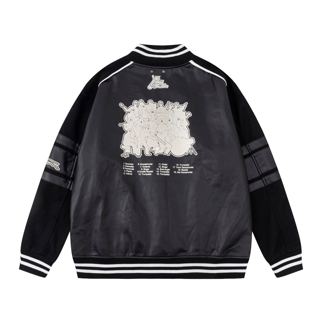 Wool and leather baseball jacket XC0823092606