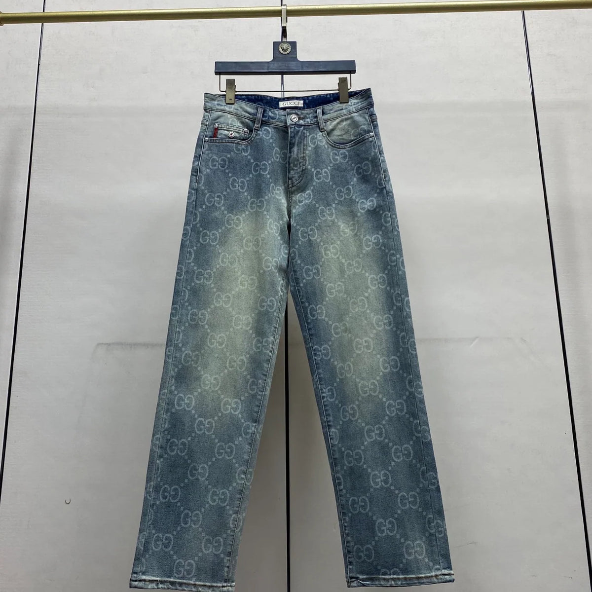 Men's custom-made fashion slim-fit straight leg jeans 1425122514