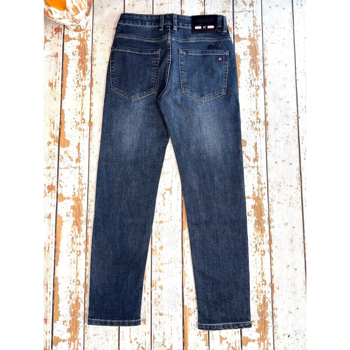 Classic all-season washed men's slim straight leg jeans 1425121705