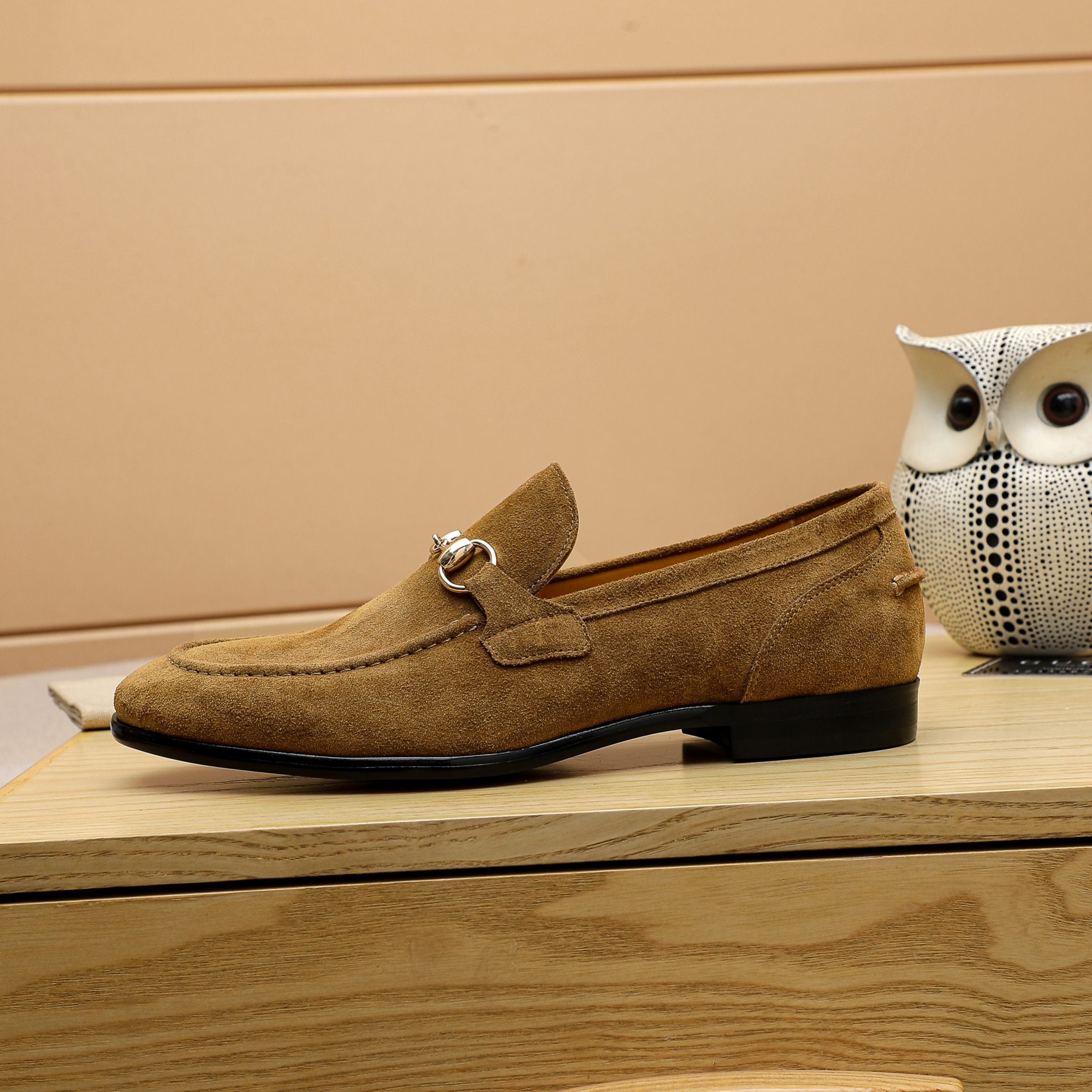 GUI Horsebit suede loafers 1825070202