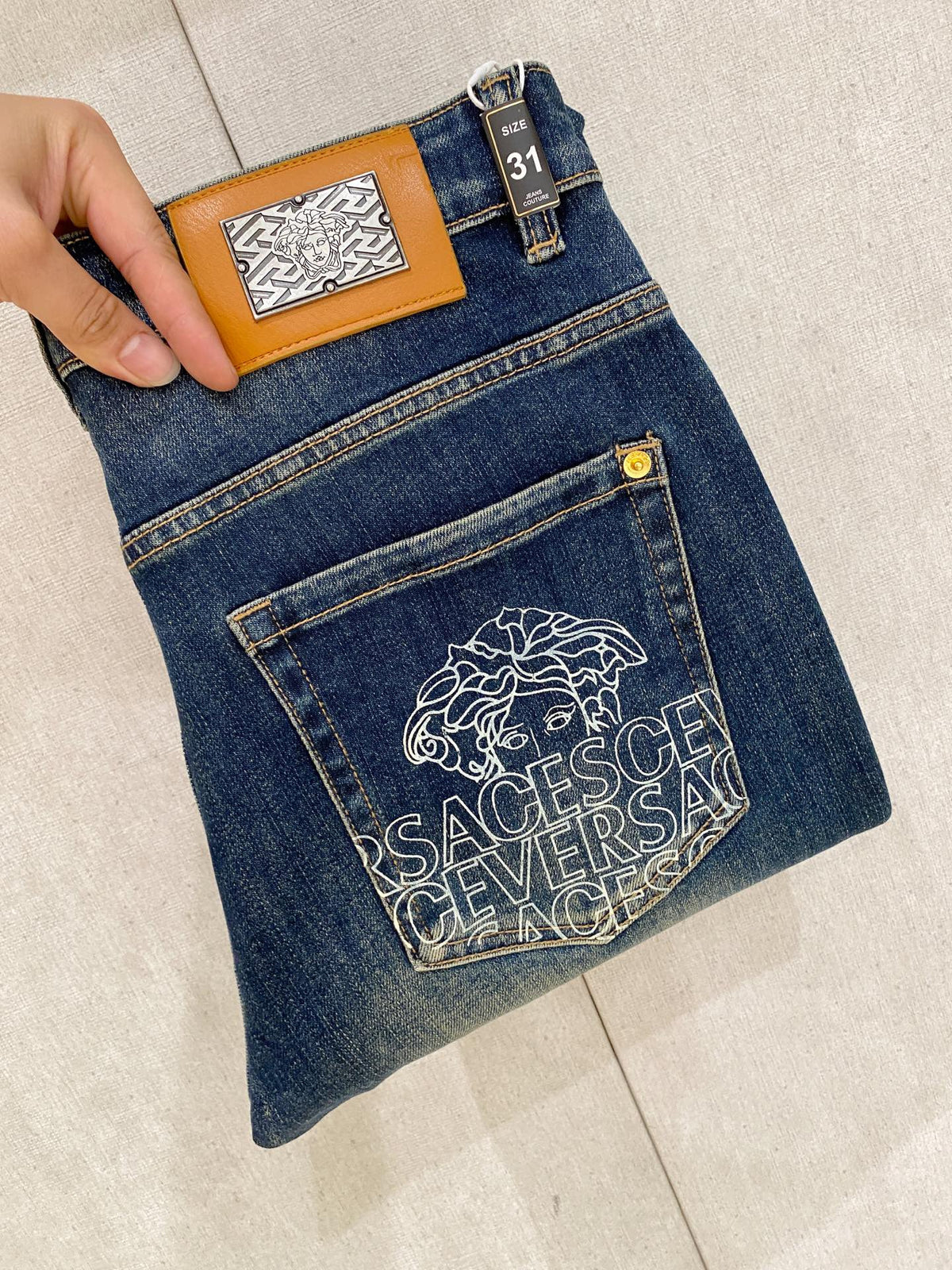 High Quality Print All-Match Stretch Slim Straight Pants 1024070113