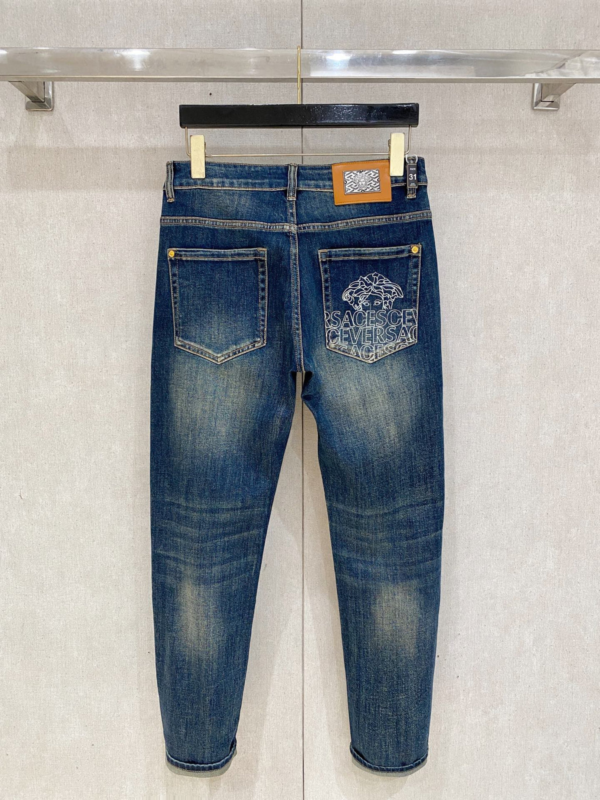High Quality Print All-Match Stretch Slim Straight Pants 1024070113