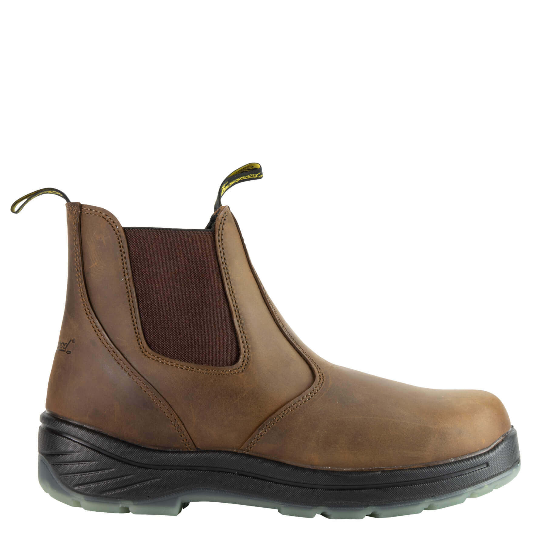 Men's Thorogood THORO-FLEX SERIES – 6" TRAIL CRAZYHORSE COMPOSITE SAFETY TOE – QUICK RELEASE PULL-ON WITH TRANSLUCENT BOTTOM