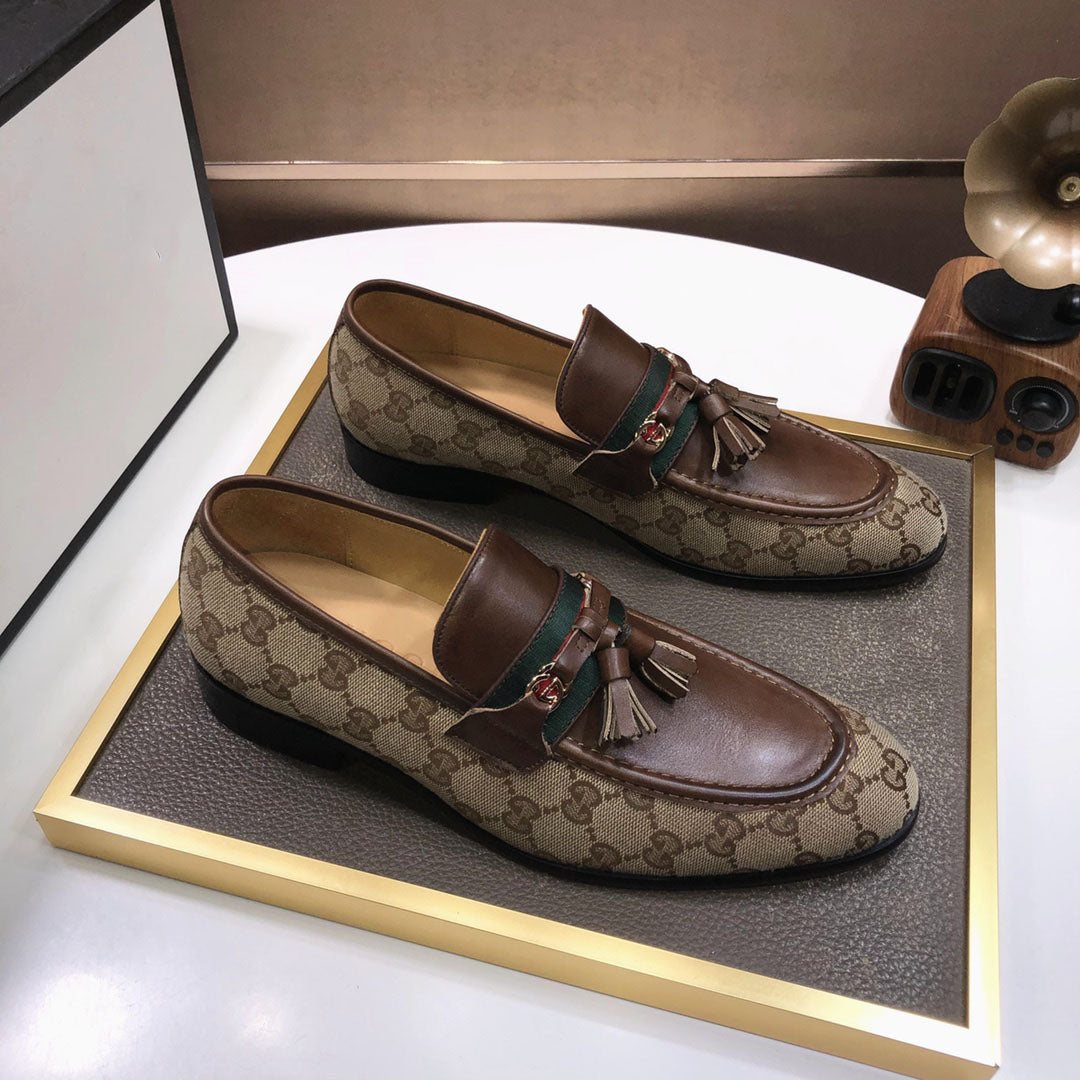 New Classic Fringe Loafers Presbyopia Splicing Fashion Slip-On Shoes