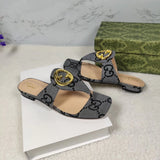 Fashion Trend Canvas Flat Heel Sandals 1024042621