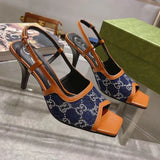 Luxury vintage rhinestone high heeled sandals 1024060520