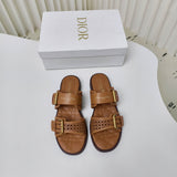 DD Cow leather cutout flat sandals 1825022816
