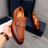 Brown Handmade Men's Leather Classic Dress Loafers