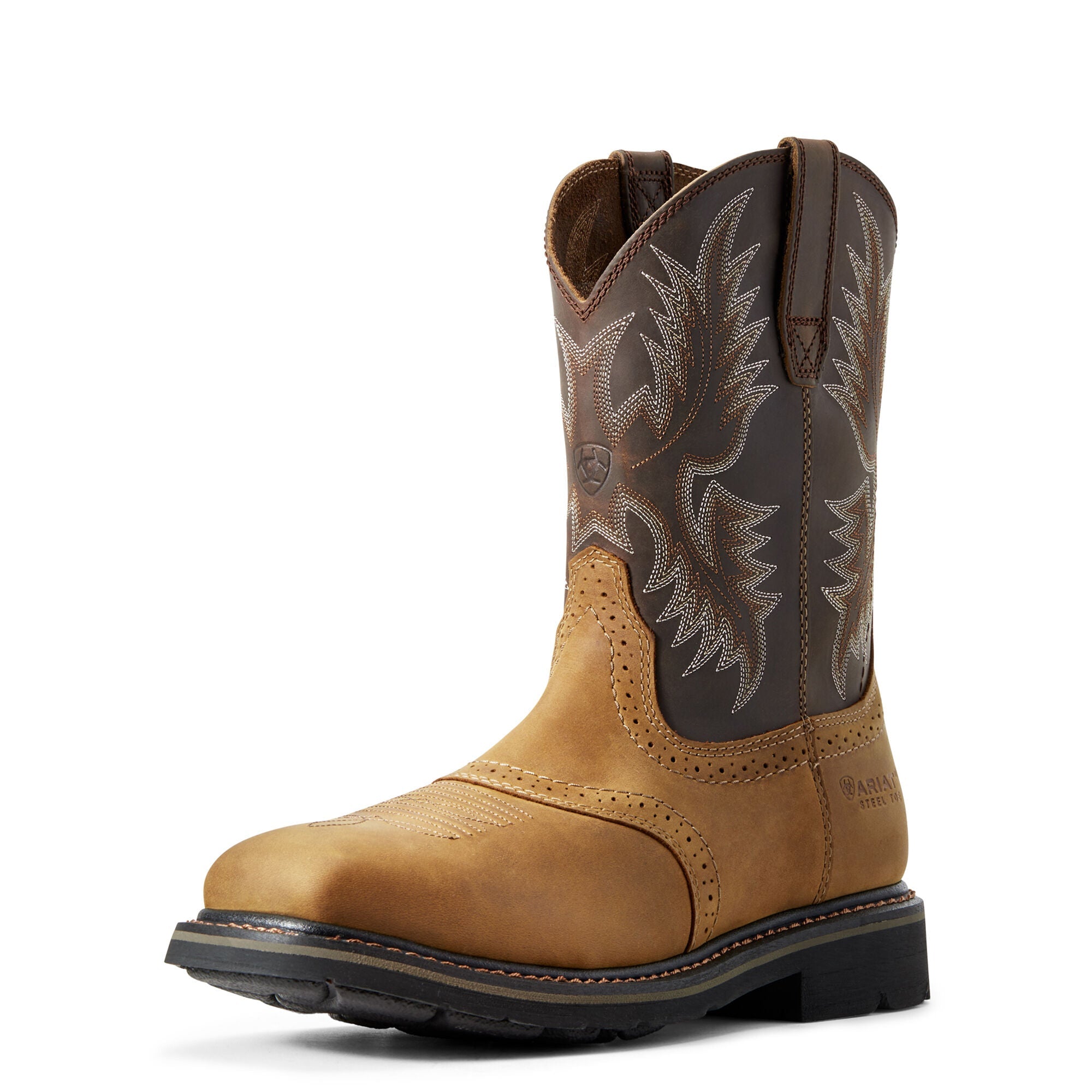 ARIAT Men's Sierra Wide Square Steel Toe Boot - Aged Bark