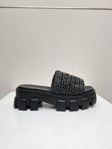PD Straw platform slippers 1826062201