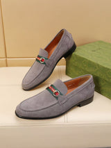 GUI Horsebit suede loafers 1825070203