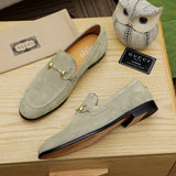GUI Horsebit suede loafers 1825070202