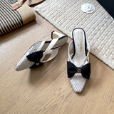CNL Bow and pearl buckle sandal 1825042901