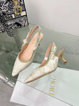 Pure Color D logo Handmade elegant Women's High Heeled PD05202422706