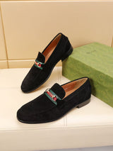 GUI Horsebit suede loafers 1825070203
