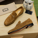 GUI Horsebit suede loafers 1825070202