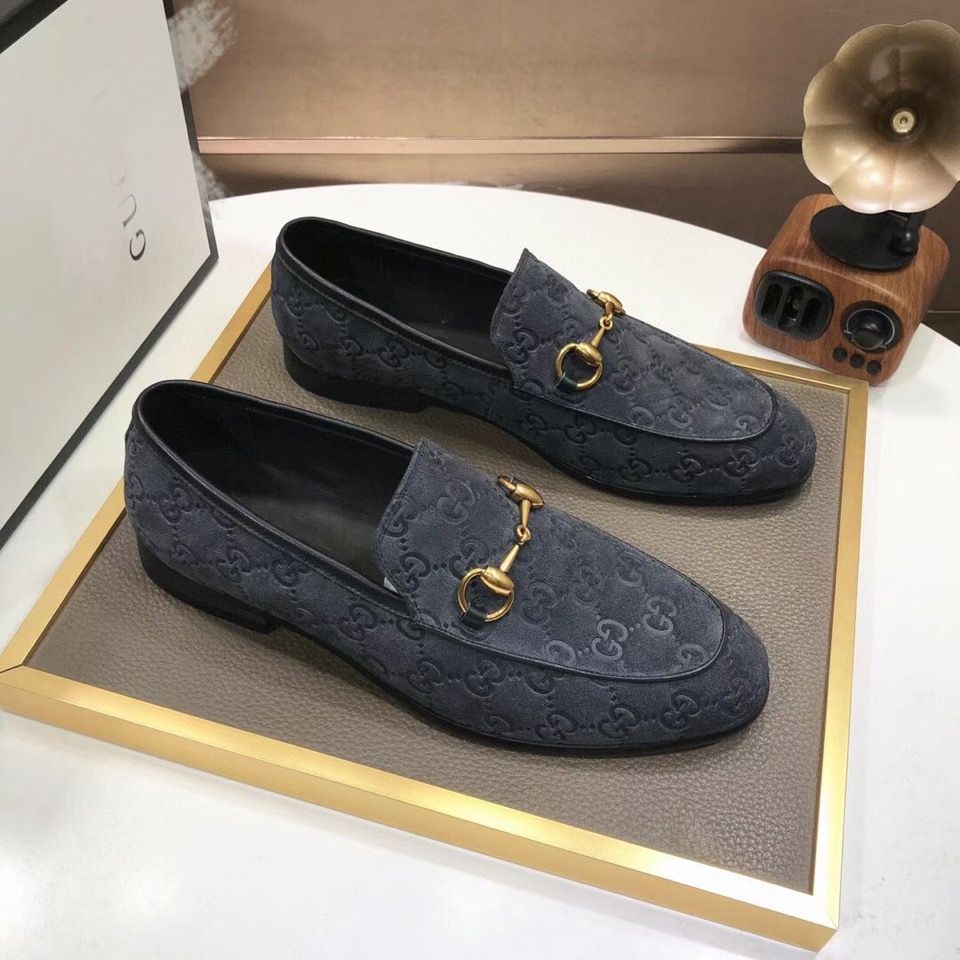 New fashion print suede slip-on shoes