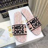 DD New style letter print embroidered slippers 1825020615