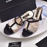 New Mesh Spliced High Heel Sandals 1024070124