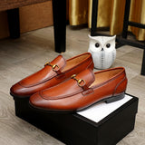 Brown Classic Double Buckle G Slip On Loafer