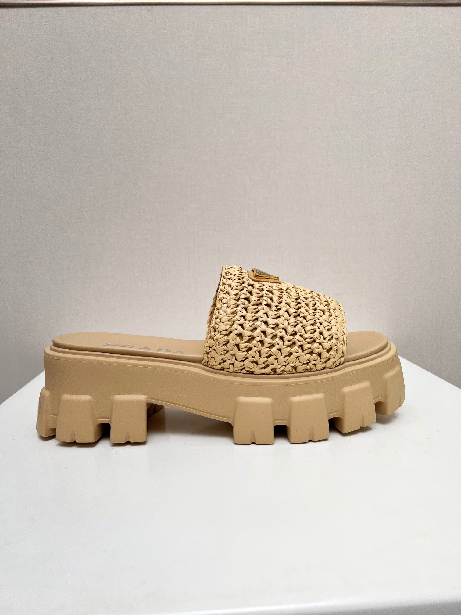 PD Straw platform slippers 1826062201