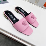 Classic Fashion Comfortable Head Flat Square Large Size Slippers 1024040207