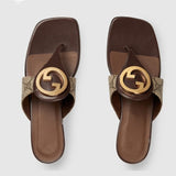 Fashion new Flip-flops square head sandals PD10062642