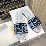 DD New style letter print embroidered slippers 1825020615