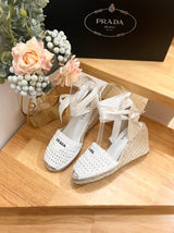PR Fish mouth sandals straw wedge shoes 1825031909