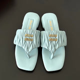 New fashion and versatile pleated sandals 1024062609