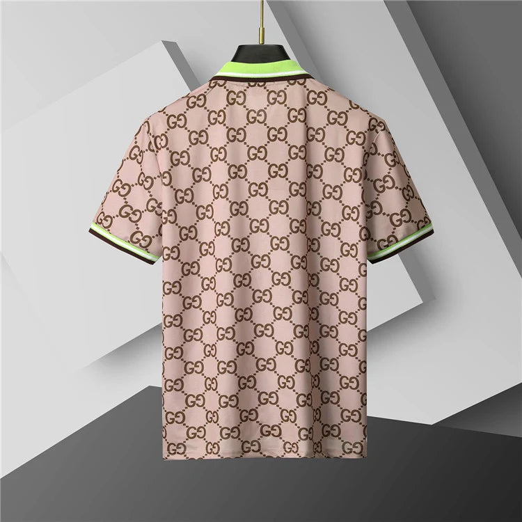 Men's casual lapel short sleeved polo shirt 1025032114