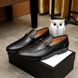 Brown Classic Double Buckle G Slip On Loafer