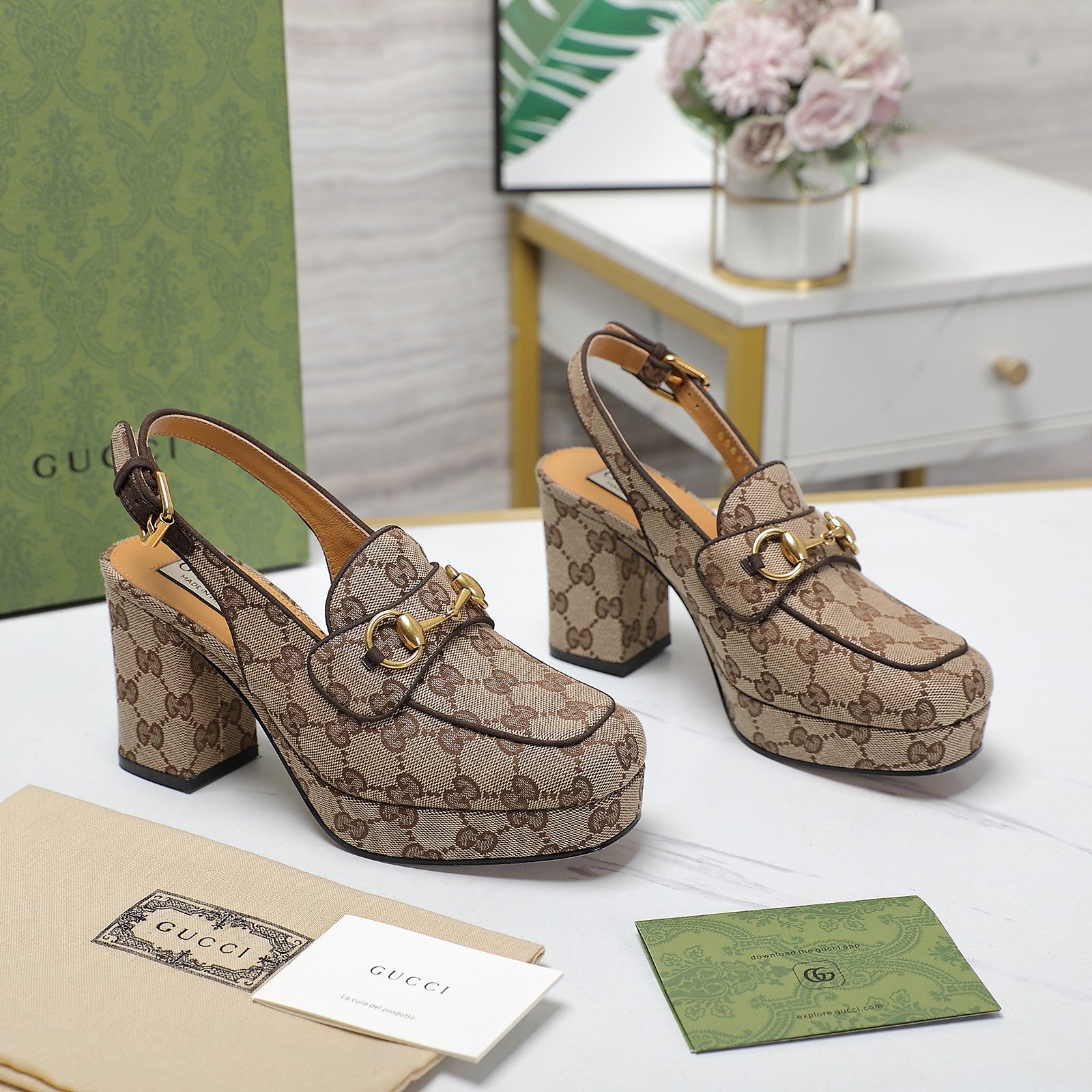 GUI Horsebit slingback pumps 1825031805