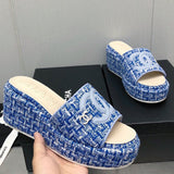 Fashion new wedge platform slippers PD1023072102