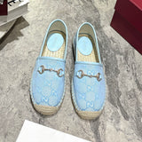 GUI Horsebit Buckle Fisherman Shoes Canvas Shoes 1825031907