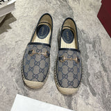 GUI Horsebit Buckle Fisherman Shoes Canvas Shoes 1825031907