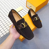Men's brown suede one-step big V boat shoes