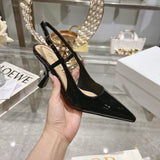 DD Slingback Pump with pearls on the heel 1824082702